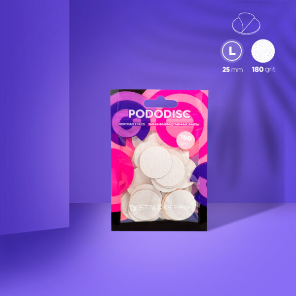 Almohadillas de recambio blancas para Pododisc Staleks Pro L - Grano 180